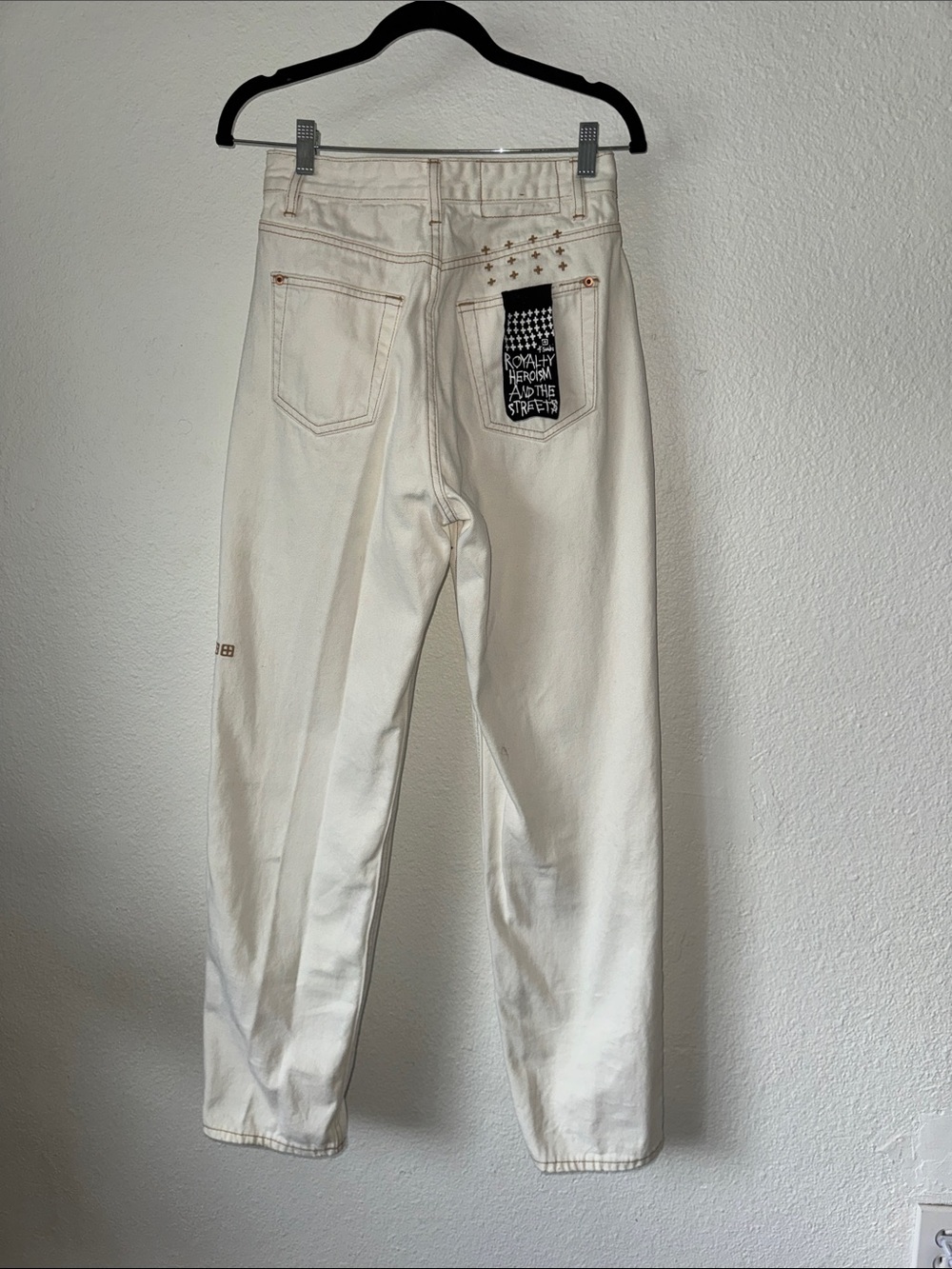 Ksubi Off-White Straight-Leg Jeans